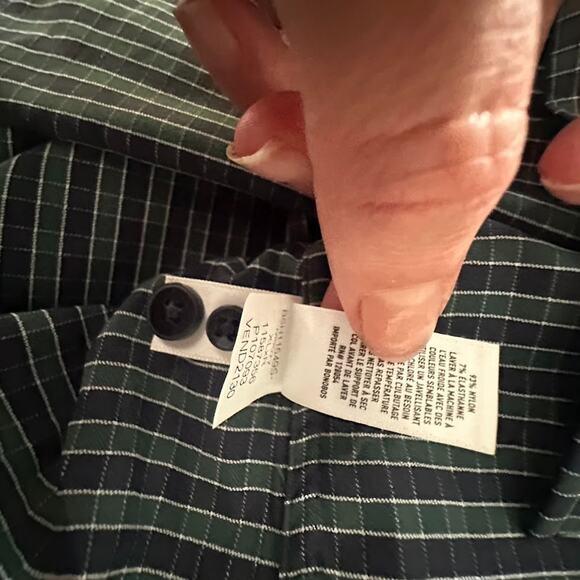 Bonobos Slim Fit Performance Nylon Button Up Shirt Mens XL Green Plaid Stretch - Picture 6 of 7